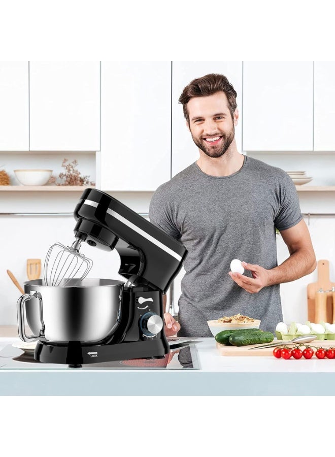 NOVA Heavy Duty Stand Mixer With Steel Mixing Bowl 6L Capacity, 1100 Watt Motor, Stable Design, Low Vibration, Ideal For Bread Dough And Desserts - Image 4